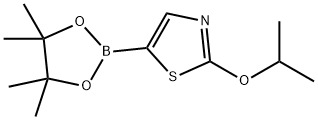 2-[(Prop-2-yl)oxy]-1,3-thiazole-5-boronic acid, pinacol ester, 2-[(Prop-2-yl)oxy]-5-(4,4,5,5-tetramethyl-1,3,2-dioxaborolan-2-yl)-1,3-thiazole