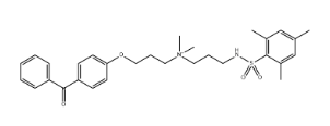 3-(4-Benzoylphenoxy)-N,N-dimethyl-N-[3-[[(2,4,6-trimethylphenyl)sulfonyl]amino]propyl]-1-propanaminium