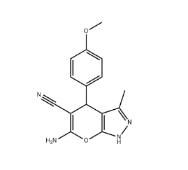 6-AMINO-4-(4-METHOXY-PHENYL)-3-METHYL-1,4-DIHYDRO-PYRANO[2,3-C]PYRAZOLE-5-CARBONITRILE