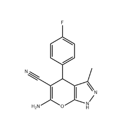 6-amino-4-(4-fluorophenyl)-3-methyl-1,4-dihydropyrano[2,3-c]pyrazole-5-carbonitrile