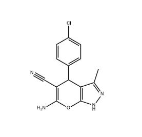 6-amino-4-(4-chlorophenyl)-3-methyl-1,4-dihydropyrano[2,3-c]pyrazole-5-carbonitrile