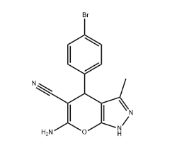 6-amino-4-(4-bromophenyl)-3-methyl-1,4-dihydropyrano[2,3-c]pyrazole-5-carbonitrile