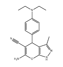 6-amino-4-[4-(diethylamino)phenyl]-3-methyl-1,4-dihydropyrano[2,3-c]pyrazole-5-carbonitrile