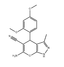 6-amino-4-(2,4-dimethoxyphenyl)-3-methyl-1,4-dihydropyrano[2,3-c]pyrazole-5-carbonitrile;Pyrano[2,3-c]pyrazole-5-carbonitrile