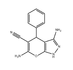 Pyrano[2,3-c]pyrazole-5-carbonitrile, 3,6-diamino-1,4-dihydro-4-phenyl-