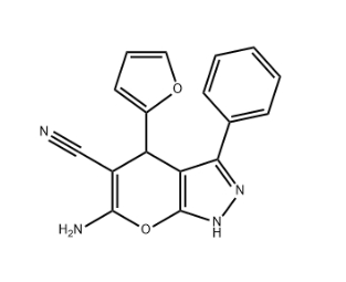 6-amino-4-(furan-2-yl)-3-phenyl-2,4-dihydropyrano[2,3-c]pyrazole-5-carbonitrile