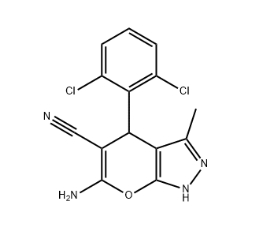 6-amino-4-(2,6-dichlorophenyl)-3-methyl-1,4-dihydropyrano[2,3-c]pyrazole-5-carbonitrile