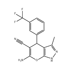 6-amino-3-methyl-4-[3-(trifluoromethyl)phenyl]-2,4-dihydropyrano[2,3-c]pyrazole-5-carbonitrile