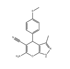 6-amino-3-methyl-4-[4-(methylsulfanyl)phenyl]-1,4-dihydropyrano[2,3-c]pyrazole-5-carbonitrile