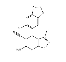 6-amino-4-(6-chloro-1,3-benzodioxol-5-yl)-3-methyl-1,4-dihydropyrano[2,3-c]pyrazole-5-carbonitrile