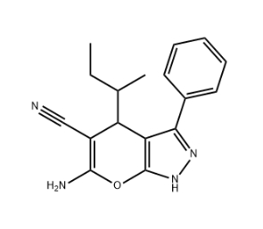 6-amino-4-sec-butyl-3-phenyl-1,4-dihydropyrano[2,3-c]pyrazole-5-carbonitrile