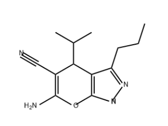 Pyrano[2,3-c]pyrazole-5-carbonitrile, 6-amino-1,4-dihydro-4-(1-methylethyl)-3-propyl-