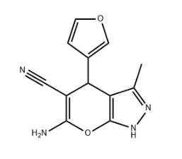 6-amino-4-(3-furyl)-3-methyl-1,4-dihydropyrano[2,3-c]pyrazole-5-carbonitrile