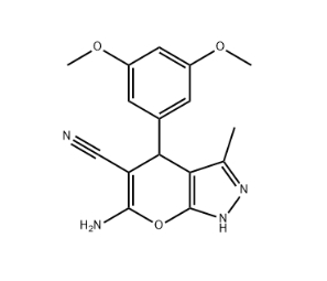 6-amino-4-(3,5-dimethoxyphenyl)-3-methyl-1,4-dihydropyrano[2,3-c]pyrazole-5-carbonitrile