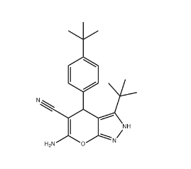 6-amino-3-(1,1-dimethylethyl)-4-[4-(1,1-dimethylethyl)phenyl]-2,4-dihydropyrano[2,3-c]pyrazole-5-carbonitrile