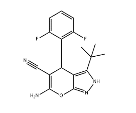 6-amino-3-tert-butyl-4-(2,6-difluorophenyl)-2H,4H-pyrano[2,3-c]pyrazole-5-carbonitrile