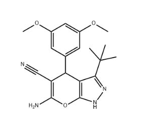 6-amino-3-tert-butyl-4-(3,5-dimethoxyphenyl)-1,4-dihydropyrano[2,3-c]pyrazole-5-carbonitrile