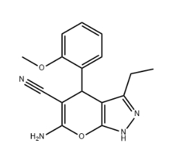 6-amino-3-ethyl-4-(2-methoxyphenyl)-1,4-dihydropyrano[2,3-c]pyrazole-5-carbonitrile