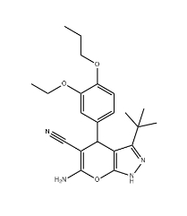 6-amino-3-(1,1-dimethylethyl)-4-[3-(ethyloxy)-4-(propyloxy)phenyl]-1,4-dihydropyrano[2,3-c]pyrazole-5-carbonitrile