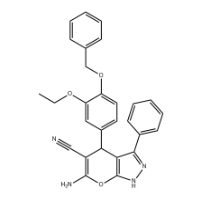 6-amino-4-[4-(benzyloxy)-3-ethoxyphenyl]-3-phenyl-1,4-dihydropyrano[2,3-c]pyrazole-5-carbonitrile