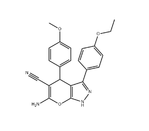 6-amino-3-(4-ethoxyphenyl)-4-(4-methoxyphenyl)-2,4-dihydropyrano[2,3-c]pyrazole-5-carbonitrile