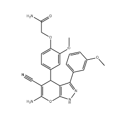 2-[4-[6-amino-5-cyano-3-(3-methoxyphenyl)-2,4-dihydropyrano[2,3-c]pyrazol-4-yl]-2-methoxyphenoxy]acetamide