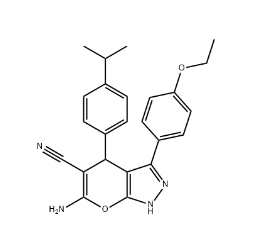 6-amino-3-(4-ethoxyphenyl)-4-(4-propan-2-ylphenyl)-2,4-dihydropyrano[2,3-c]pyrazole-5-carbonitrile