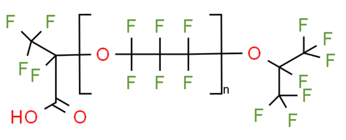 Polyoxytrifluoro(trifluoromethyl)-1,2-ethanediyl, .alpha.-(1-carboxy-1,2,2,2-tetrafluoroethyl)-.omega.-tetrafluoro(trifluoromethyl)ethoxy-