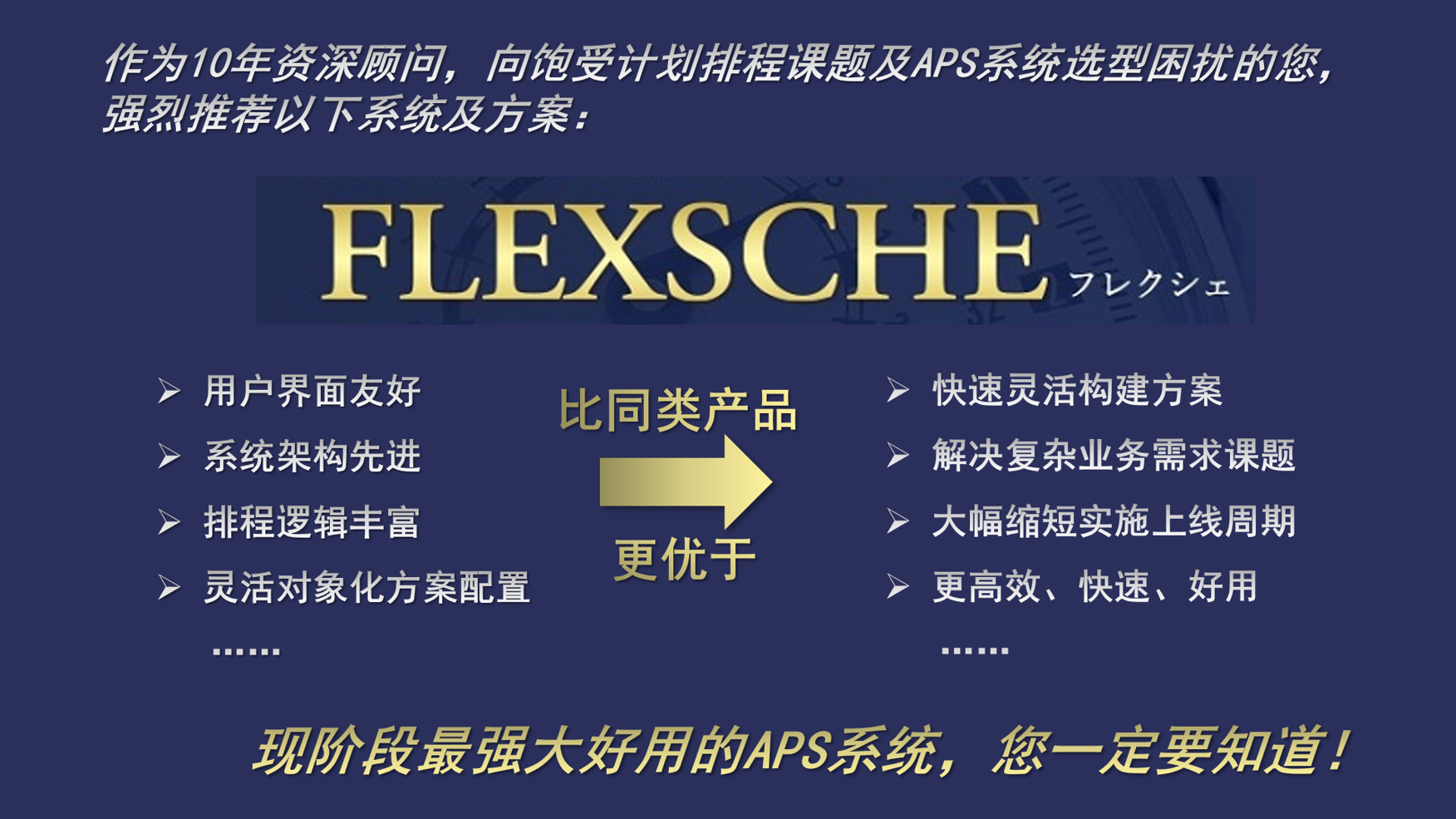 APS系统-FLEXSCHE系统的全方面优势