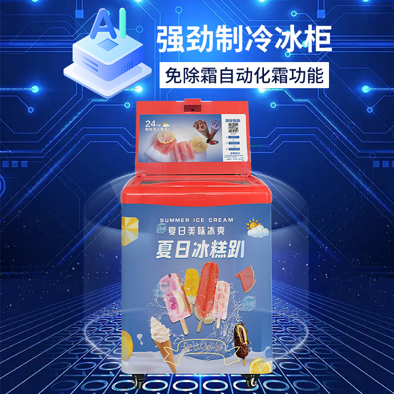商用卧式冰柜大容量冷冻柜制冷保鲜冷柜冷藏展示柜速冻冰箱冰柜