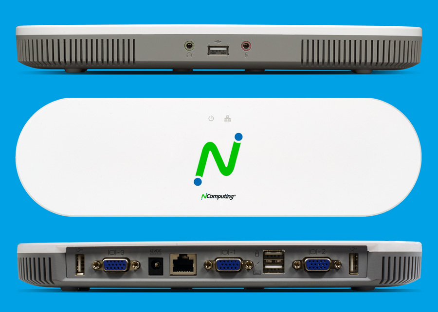 NComputing MX100D直连版（Direct Connect）物美价廉的 3 合 1 云终端，最大支持18个用户数