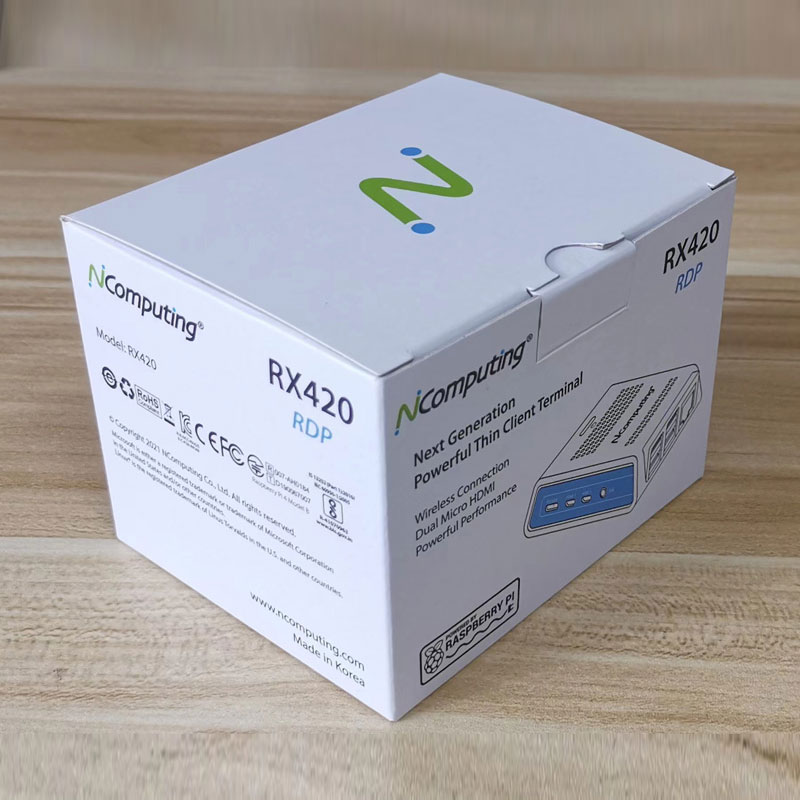 RX420(RDP)企业级云桌面瘦客户机，树莓派4平台，支持Microsoft AVD/RDP/365、vSpace Pro平台和本地Chromium浏览器，VPN/VNC功能，支持RemoteFX功能，通过PMC实现设备集中管理