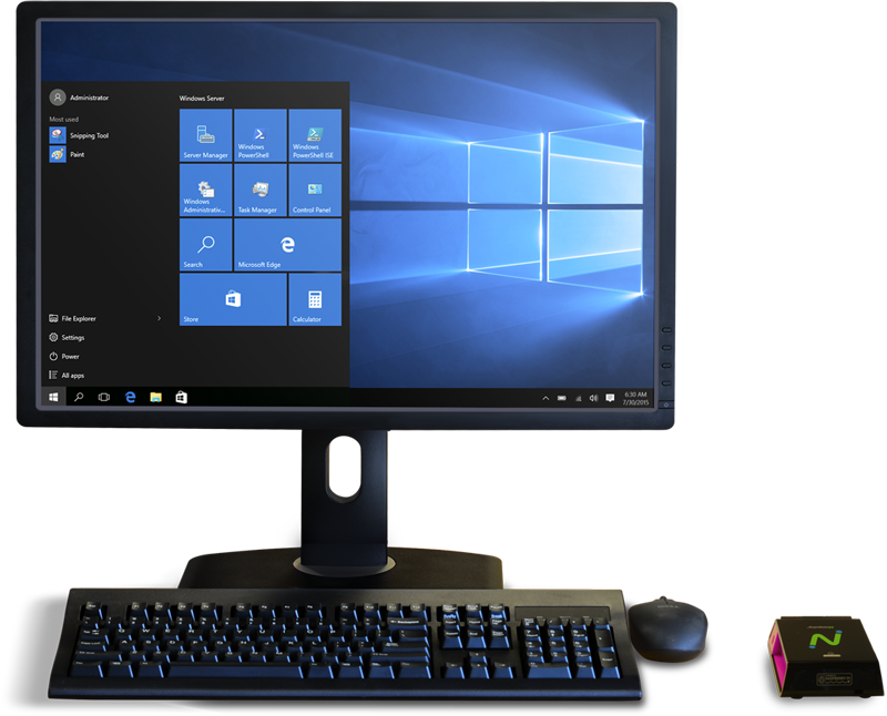RX300云电脑提供最新的 WINDOWS 桌面体验