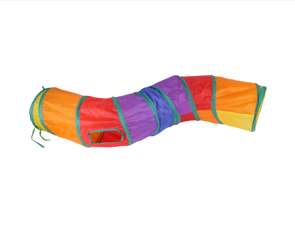 Rainbow Folding Pet Hide Away Tunnel