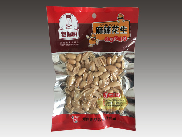 Spicy peanuts in bags